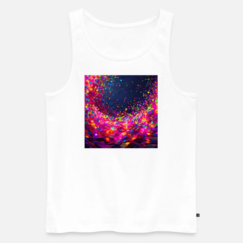 Konfetti - Männer Premium Bio Tank Top - Weiß