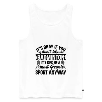 Badminton Badminton Evolution Badminton Player - Men's Premium Organic Tank Top - white - Front - AI Model Male 178 light (178cm)