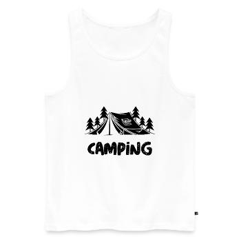 Tentes de camping Nature Sauvage - Débardeur bio Premium Homme - blanc - Devant - Michal (187cm)