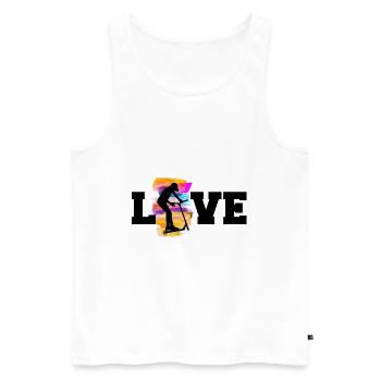 Freestyle-Roller - Männer Premium Bio Tank Top - Weiß - Vorne - Michal (187cm)