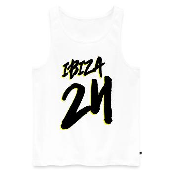 Ibiza 24 - Débardeur bio Premium Homme - blanc - Devant - Michal (187cm)