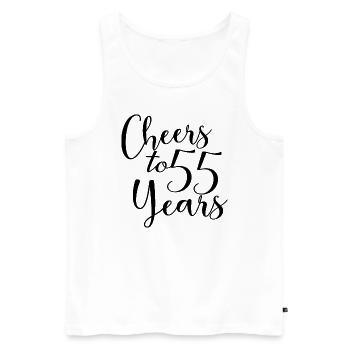 Prost auf 55 Jahre 55. Geburtstag - Männer Premium Bio Tank Top - Weiß - Vorne - Michal (187cm)