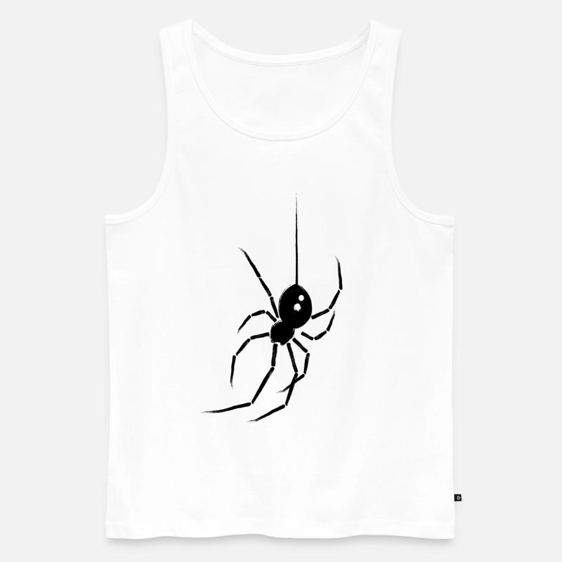 Spinne Schwarze Witwe - Männer Premium Bio Tank Top - Weiß