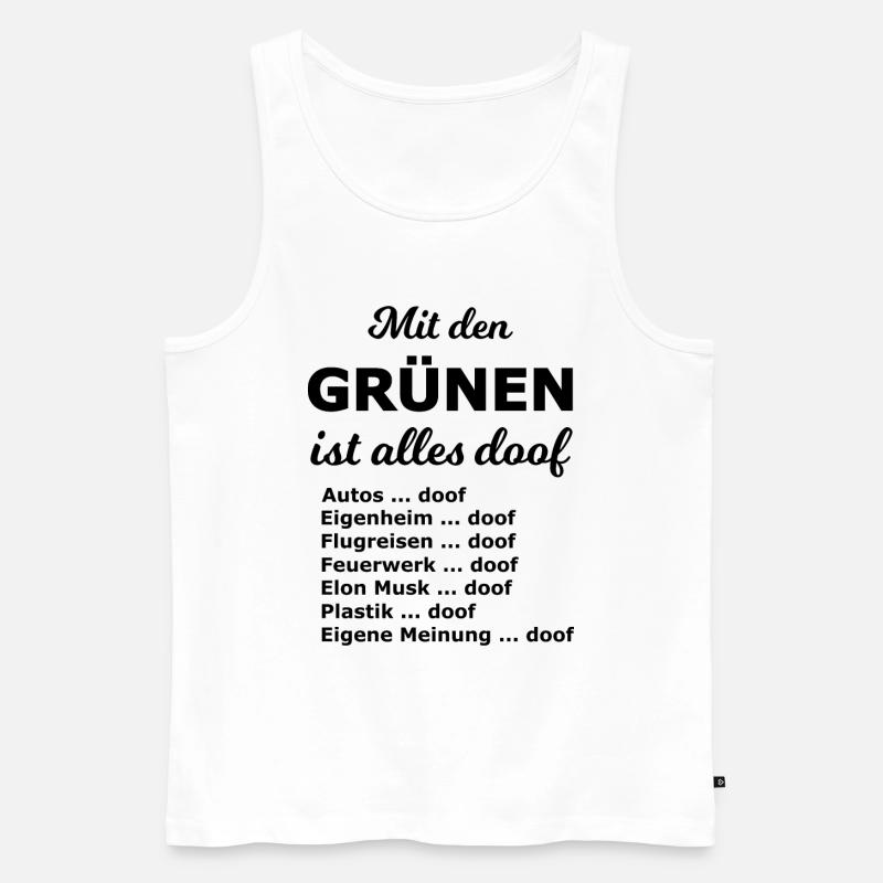 Sprüche zu den Wahlen - Männer Premium Bio Tank Top - Weiß