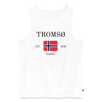Tromso - Troms - Norwegen - Souvenir - Reise - Männer Premium Bio Tank Top - Weiß - Vorne - AI Model Male 178 light (178cm)