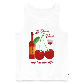 Wein Liebhaber - Männer Premium Bio Tank Top - Weiß - Vorne - Michal (187cm)