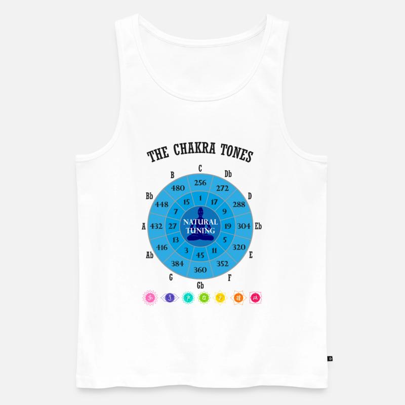 Die Chakra-Töne - Männer Premium Bio Tank Top - Weiß