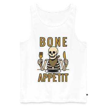 Bone appetit - Halloween 2025 - Men's Premium Organic Tank Top - white - Front - AI Model Male 178 light (178cm)
