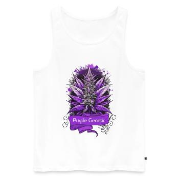 Purple Genetic - Männer Premium Bio Tank Top - Weiß - Vorne - AI Model Male 178 light (178cm)