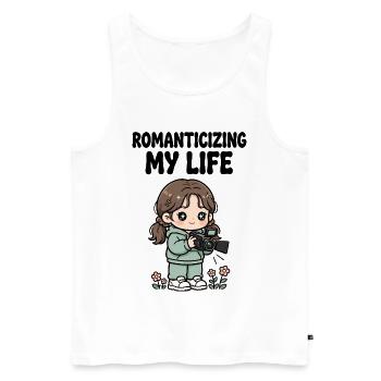 Das Leben durch die Kamera genießen - Männer Premium Bio Tank Top - Weiß - Vorne - Michal (187cm)