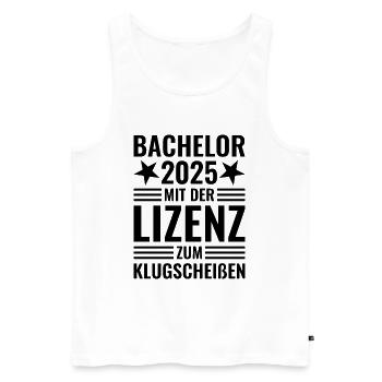 Bachelor 2025 mit der Lizenz zum Klugscheißen - Männer Premium Bio Tank Top - Weiß - Vorne - Michal (187cm)