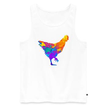 Chicken Chicken Chicken Keeper Chicken Whisperer - Men's Premium Organic Tank Top - white - Front - AI Model Male 178 light (178cm)