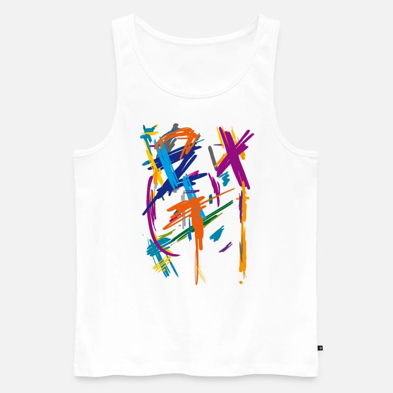 Kunst - Männer Premium Bio Tank Top - Weiß