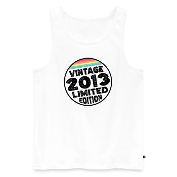 Vintage 2013 Geburtstag Geschenk Kinderparty - Männer Premium Bio Tank Top - Weiß - Vorne - AI Model Male 178 light (178cm)