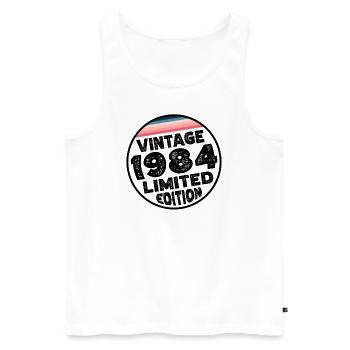 Vintage 1984 Birthday Gift Birthday Party - Men's Premium Organic Tank Top - white - Front - Michal (187cm)