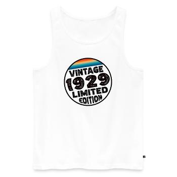 Édition limitée depuis 1929 Cadeau d’anniversaire - Débardeur bio Premium Homme - blanc - Devant - AI Model Male 178 light (178cm)