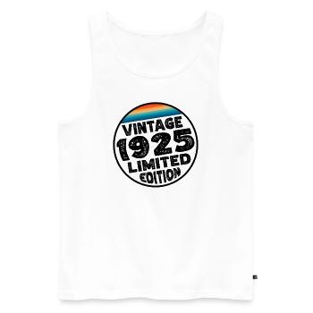 Limited Edition since 1925 Geburtstag Geschenk - Männer Premium Bio Tank Top - Weiß - Vorne - Michal (187cm)