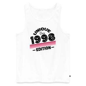 Unique Since 1998 Edition Birthday Vintage 1998 - Men's Premium Organic Tank Top - white - Front - Michal (187cm)