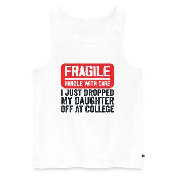 I Just Dropped My Daughter Off At College - Débardeur bio Premium Homme - blanc - Devant - AI Model Male 178 light (178cm)