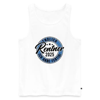 Rentner 2025 Ich habe fertig - Männer Premium Bio Tank Top - Weiß - Vorne - Michal (187cm)