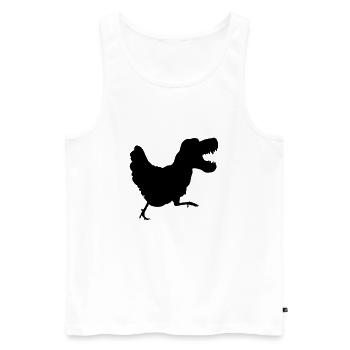 TRex Huhn Dinosaurier Tyrannosaurus Dino Geschenk - Männer Premium Bio Tank Top - Weiß - Vorne - AI Model Male 178 light (178cm)