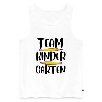 Team Kindergarten - Männer Premium Bio Tank Top - Weiß - Vorne - AI Model Male 178 light (178cm)