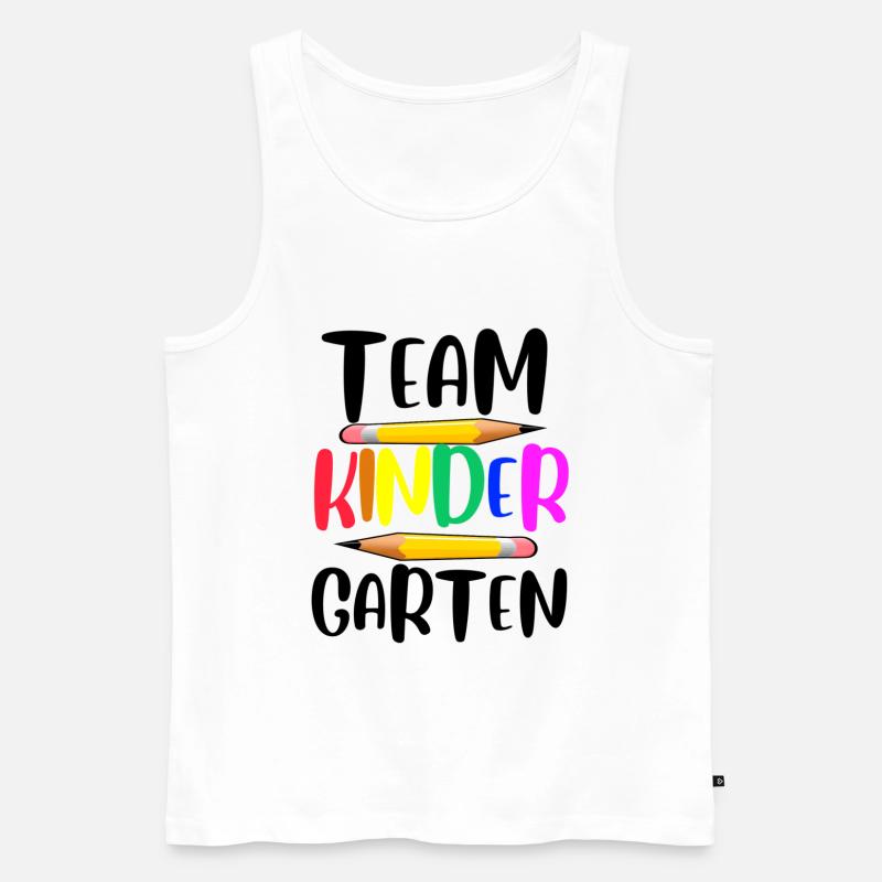 Team Kindergarten - Männer Premium Bio Tank Top - Weiß