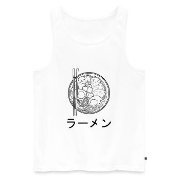 Ramen Japan Tshirt - Männer Premium Bio Tank Top - Weiß - Vorne - AI Model Male 178 light (178cm)
