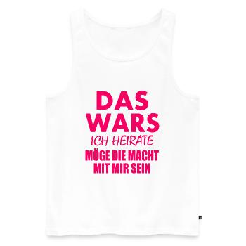 Das wars ich heirate - Männer Premium Bio Tank Top - Weiß - Vorne - AI Model Male 178 light (178cm)