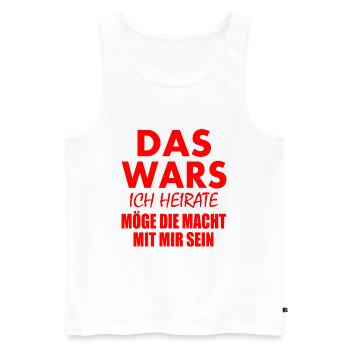 Das wars ich heirate - Männer Premium Bio Tank Top - Weiß - Vorne - AI Model Male 178 light (178cm)