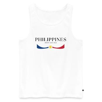 Philippines - Manila - Souvenir - Vacation - Men's Premium Organic Tank Top - white - Front - AI Model Male 178 light (178cm)