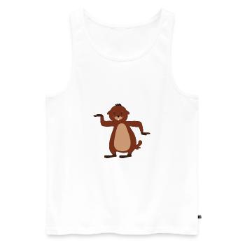 Marmot funny jumbled marmot - Men's Premium Organic Tank Top - white - Front - AI Model Male 178 light (178cm)
