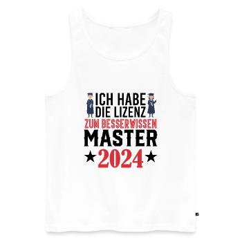 Master 2024 Masterabschluss Sponsion Graduation - Männer Premium Bio Tank Top - Weiß - Vorne - Michal (187cm)