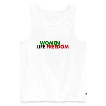 Women life freedom - Débardeur bio Premium Homme - blanc - Devant - Michal (187cm)