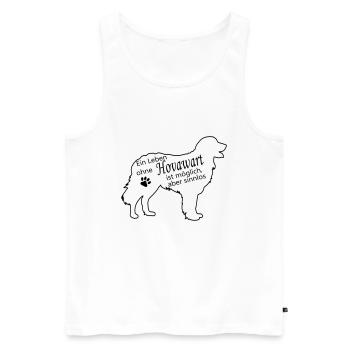 Leben ohne Hovawart Hund ist sinnlos Hundehalter - Männer Premium Bio Tank Top - Weiß - Vorne - AI Model Male 178 light (178cm)