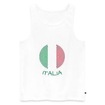 Italia italia - Männer Premium Bio Tank Top - Weiß - Vorne - Michal (187cm)
