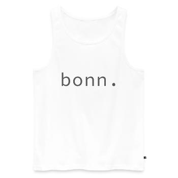 bonn. - Männer Premium Bio Tank Top - Weiß - Vorne - AI Model Male 178 light (178cm)