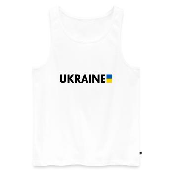 Ukraine - Débardeur bio Premium Homme - blanc - Devant - Michal (187cm)