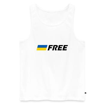 Free ukraine - Débardeur bio Premium Homme - blanc - Devant - Michal (187cm)