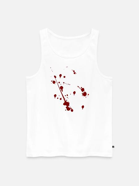 Blutspritzer Halloween Motiv - Männer Premium Bio Tank Top - Weiß