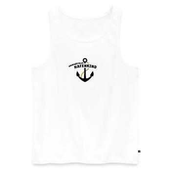 Brunsbütteler Hafenkind - Männer Premium Bio Tank Top - Weiß - Vorne - Michal (187cm)