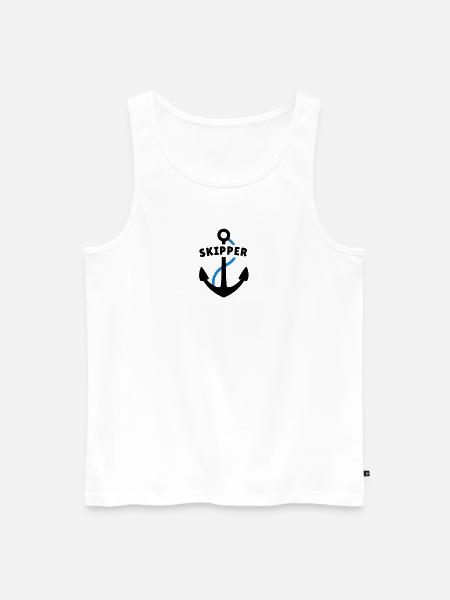 Skipper - Männer Premium Bio Tank Top - Weiß