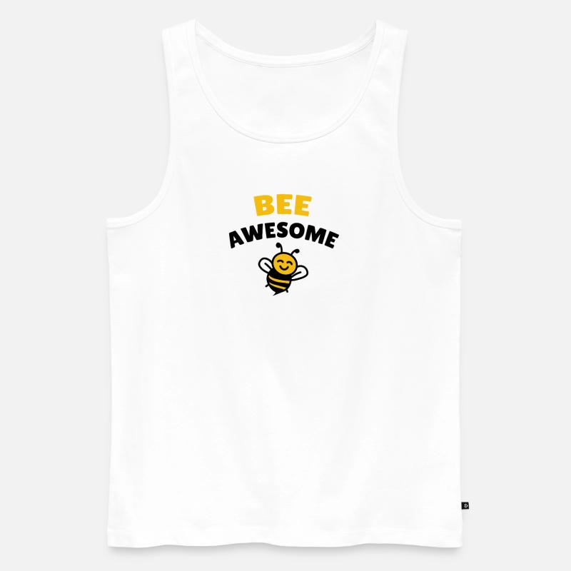 Bee awesome - Männer Premium Bio Tank Top - Weiß