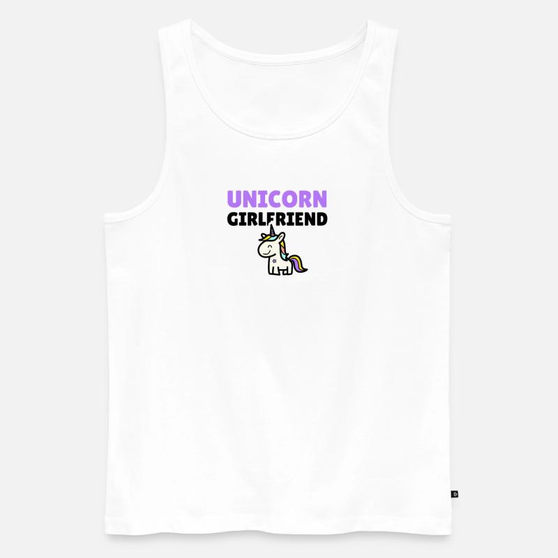 Unicorn Girlfriend - Männer Premium Bio Tank Top - Weiß