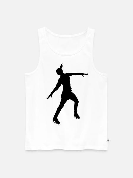 Eiskunstläuferin in stabiler Pose - Männer Premium Bio Tank Top - Weiß