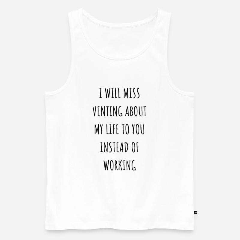 Mitarbeiter Abschiedsgeschenk / Mitarbeiter hinterlassen Geschenke - Männer Premium Bio Tank Top - Weiß