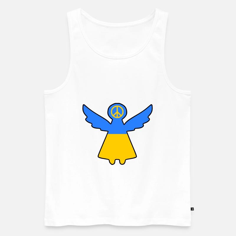 Ukraine - Männer Premium Bio Tank Top - Weiß