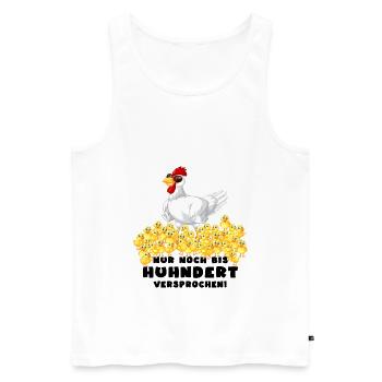 hühner hühnerleben hühnerhaufen - Männer Premium Bio Tank Top - Weiß - Vorne - AI Model Male 178 light (178cm)