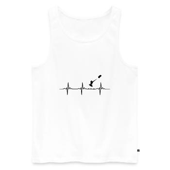 Idée cadeau kite surfeur kitesurf kitesurf - Débardeur bio Premium Homme - blanc - Devant - Michal (187cm)