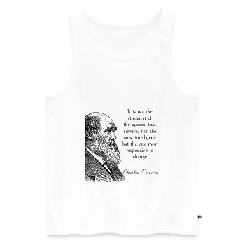 Cite Darwin Biology Theory of Evolution - Men's Premium Organic Tank Top - white - Front - AI Model Male 178 light (178cm)